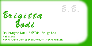 brigitta bodi business card