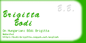 brigitta bodi business card